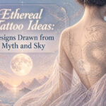 Various ethereal tattoo designs featuring mythical and natural elements.
